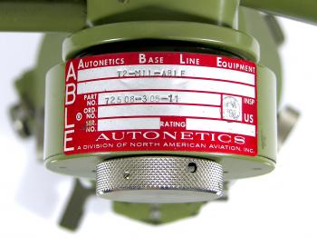 The Autonetics Base Line Equipment (ABLE) label on top of the T2.