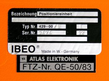 The serial of the positioning unit dates from 1992.