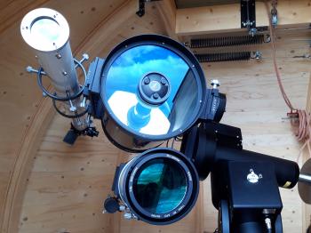 First light with the GTT60 mounted in the Lunt rings.