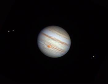 Jupiter as imaged with the Celestron C11 EdgeHD on 9 November 2022 around 20:53UTC.