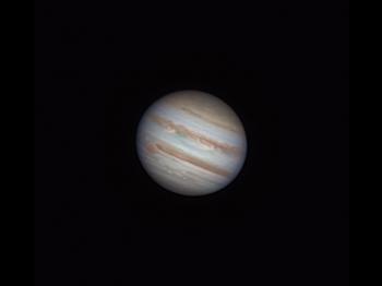Jupiter as imaged on 25 November 2023 around 21:12UTC with the C11 EdgeHD.