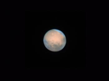 Mars as imaged with the Celestron C11 EdgeHD on 8 December 2022 at 20:20UTC.