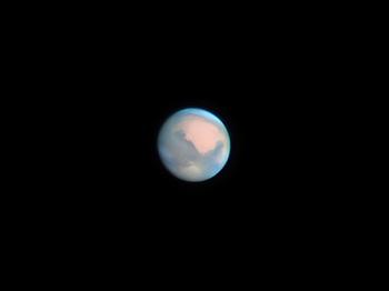 Mars as imaged with the Celestron C11 EdgeHD and ZWO ASI290MM on 26 December 2022 at 22:08UTC.