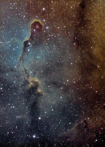 The elephant trunk nebula as imaged in March and April 2021.