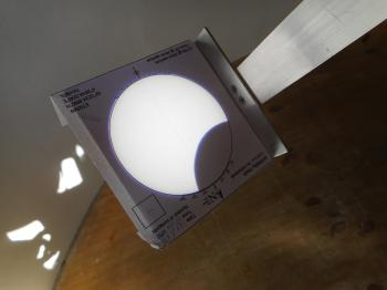 The partial solar eclipse as projected using the GTT60.