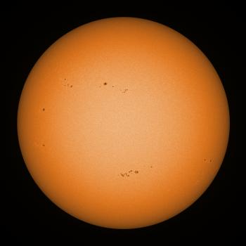 The Sun as imaged on 15 June 2022 @ 07:58 UTC with the Esprit 150ED and ZWO ASI1600MM Pro Cool.