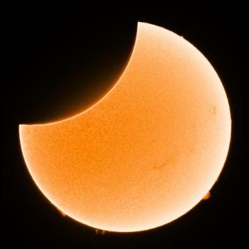 The 2022 partial solar eclipse as imaged with the Lunt LS80THA @ f14..